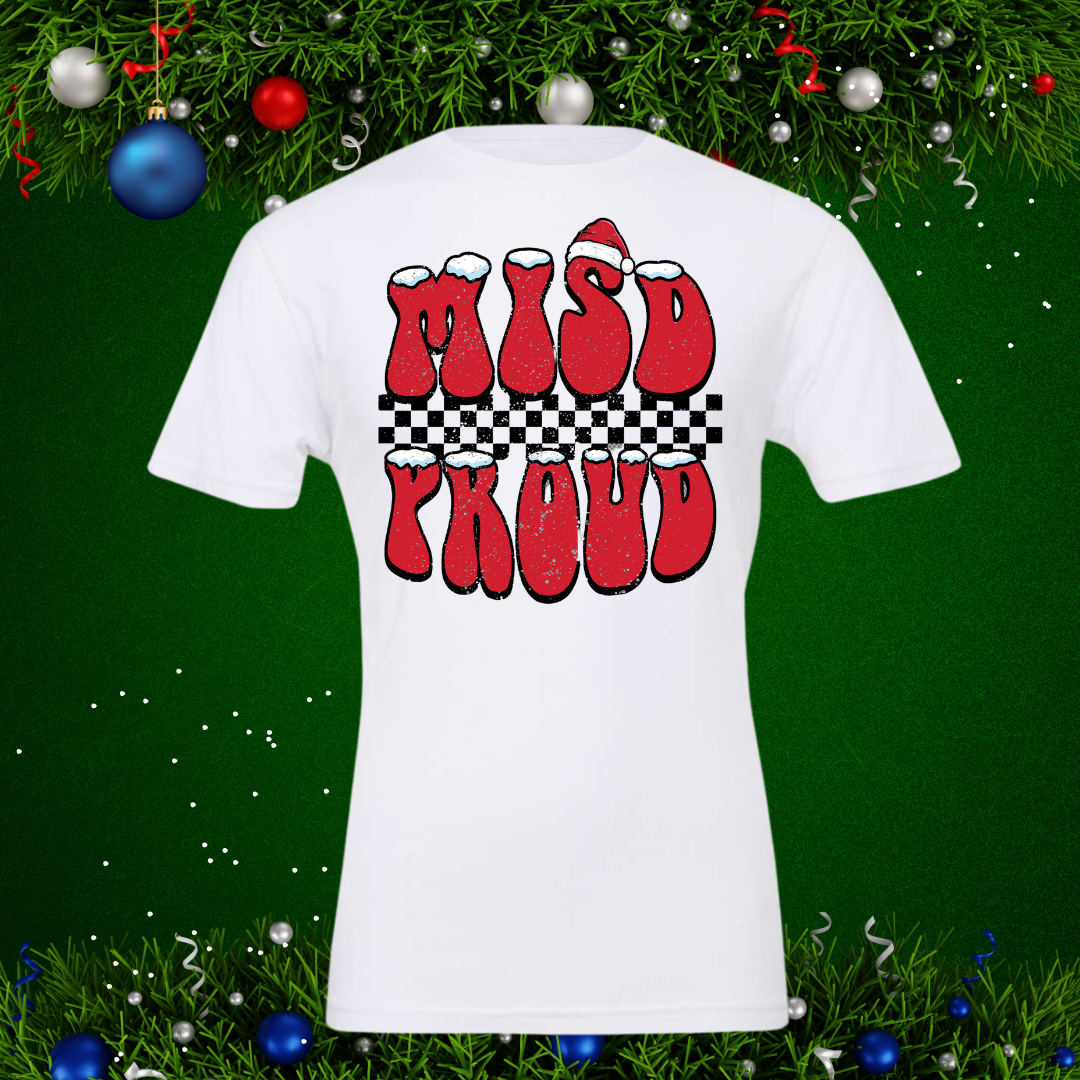 Christmas MISD Proud Checkered