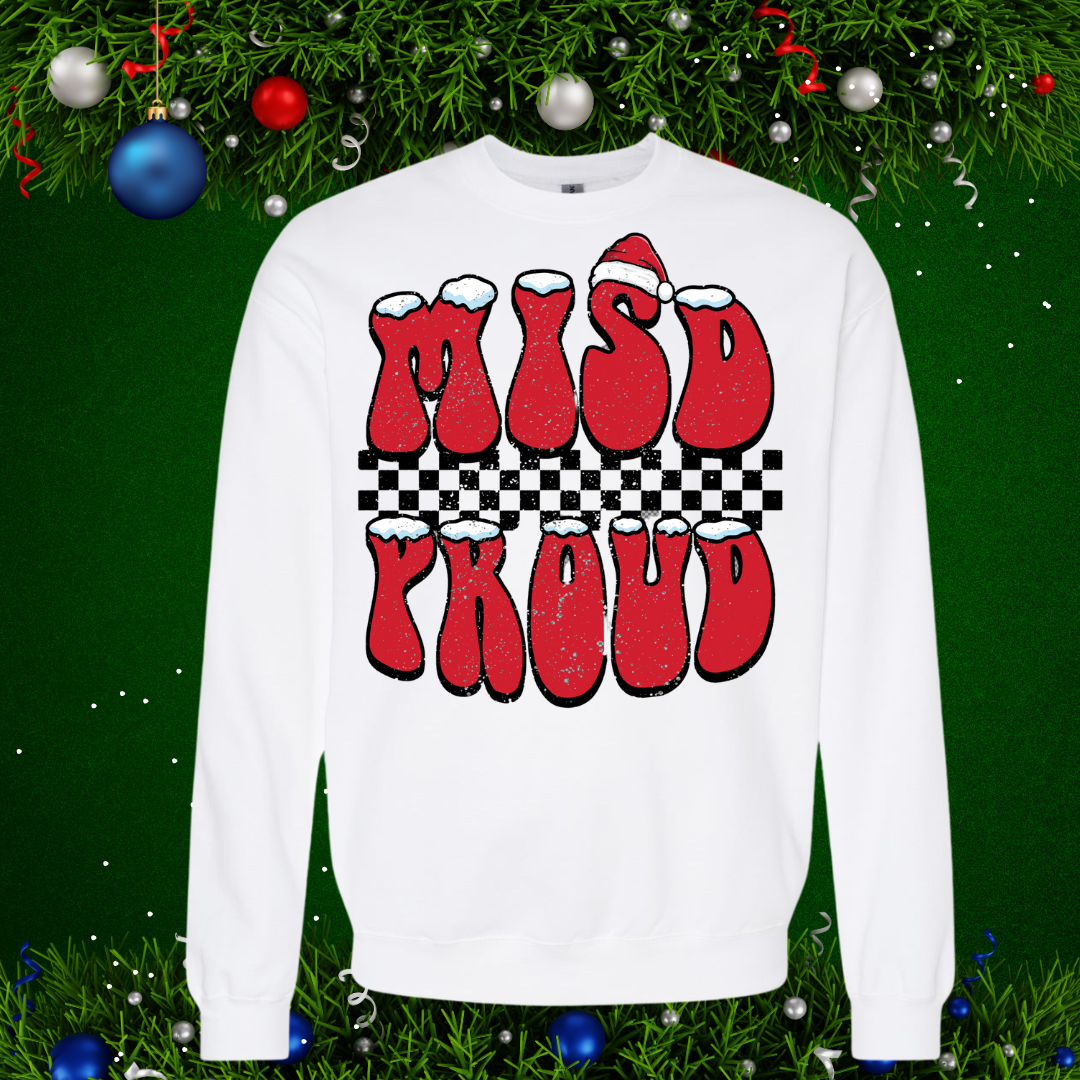 Christmas MISD Proud Checkered