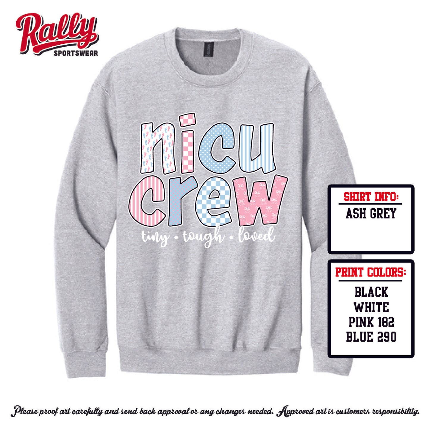 NICUCREW - Ash Crewneck
