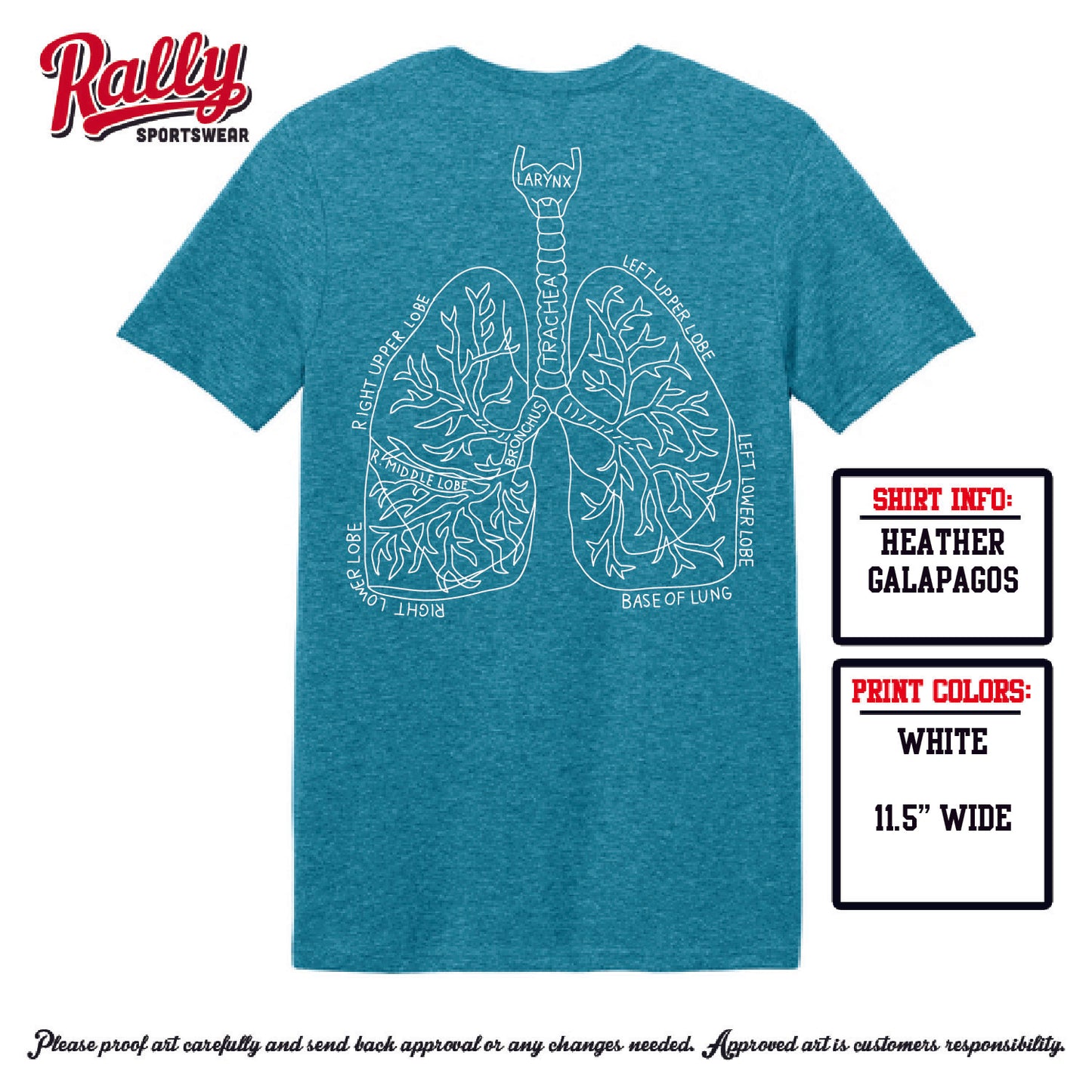 BUMCR - Baylor UMC Respiratory SS Tee - Teal