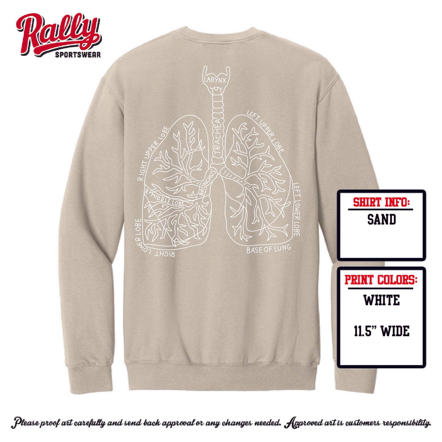 BUMCR - Baylor UMC Respiratory Sweatshirt - Tan