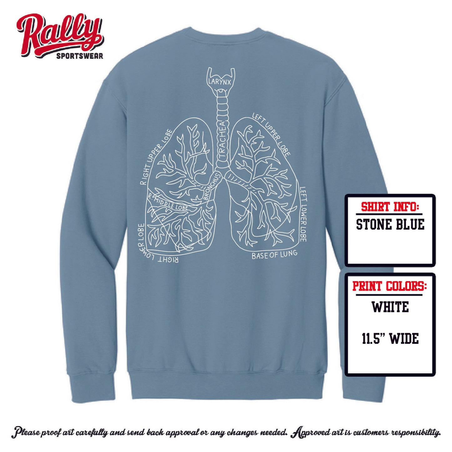 BUMCR - Baylor UMC Respiratory Sweatshirt - Blue