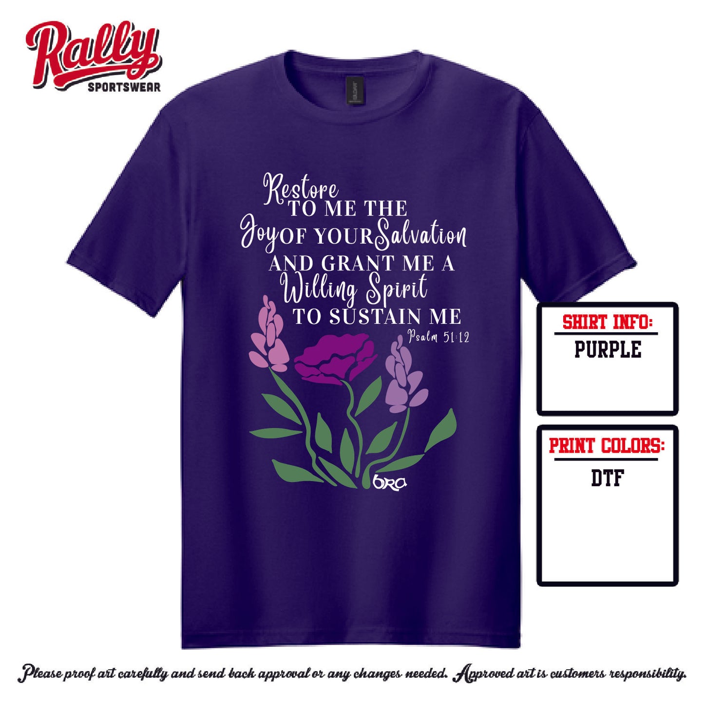 BRA25 - Psalm 51:12 (Various Colors and Styles)