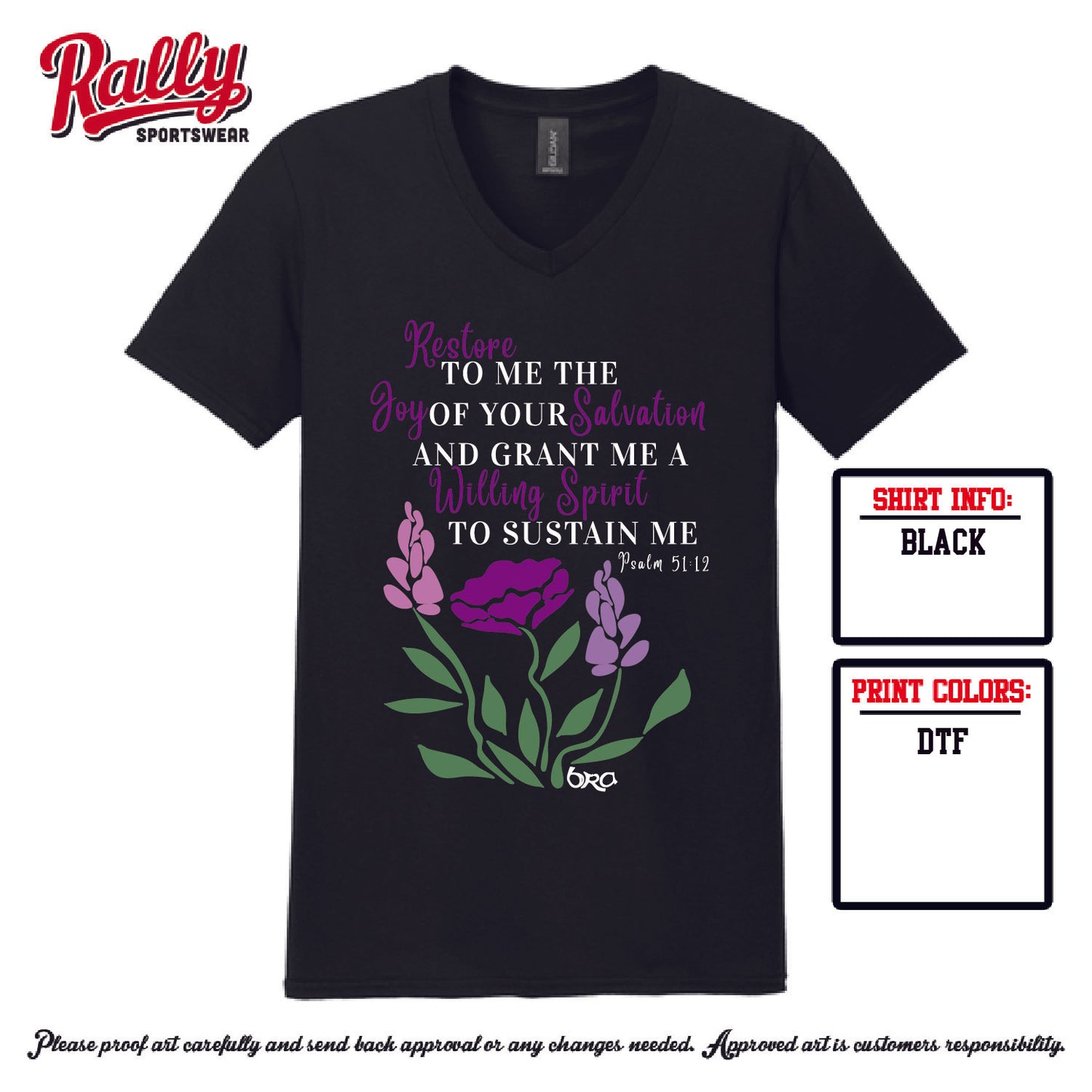 BRA25 - Psalm 51:12 (Various Colors and Styles)