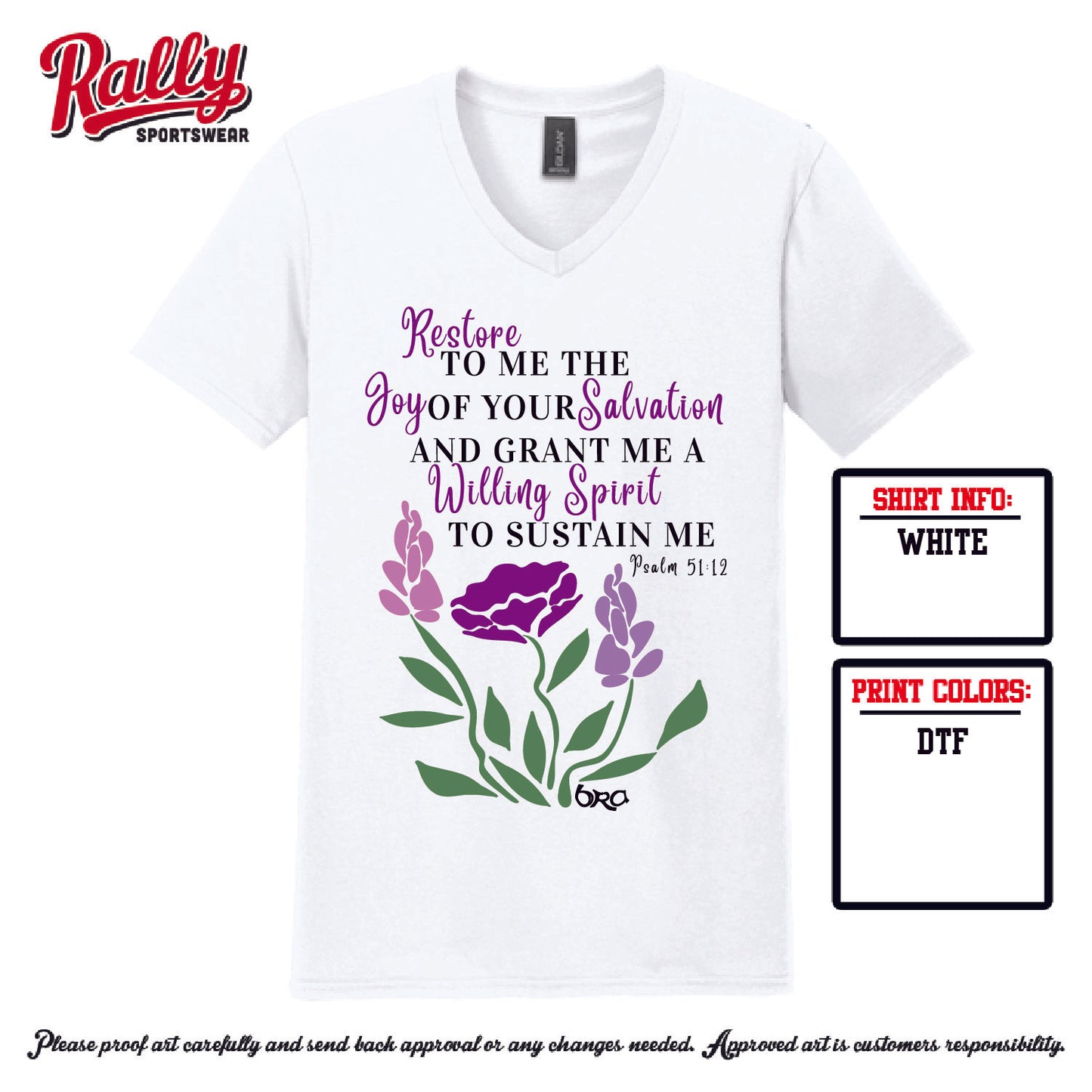 BRA25 - Psalm 51:12 (Various Colors and Styles)