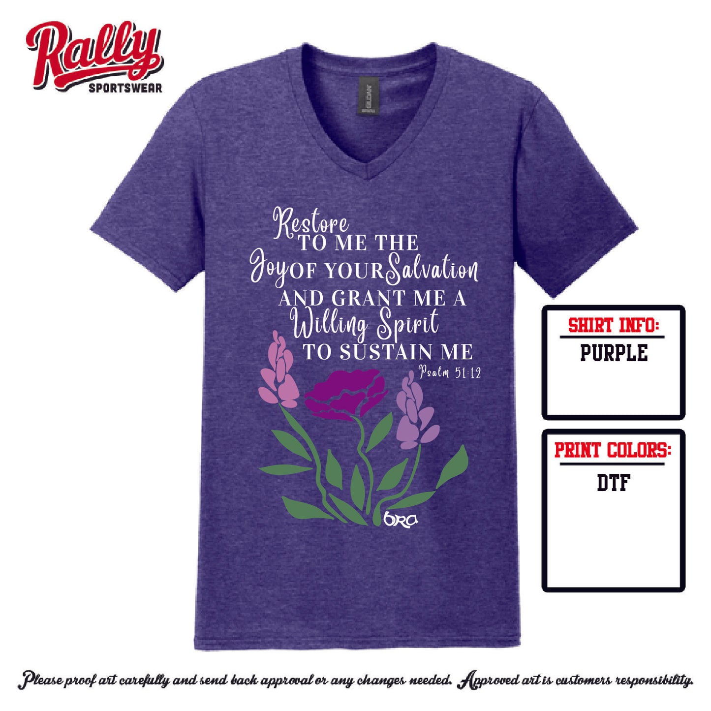 BRA25 - Psalm 51:12 (Various Colors and Styles)