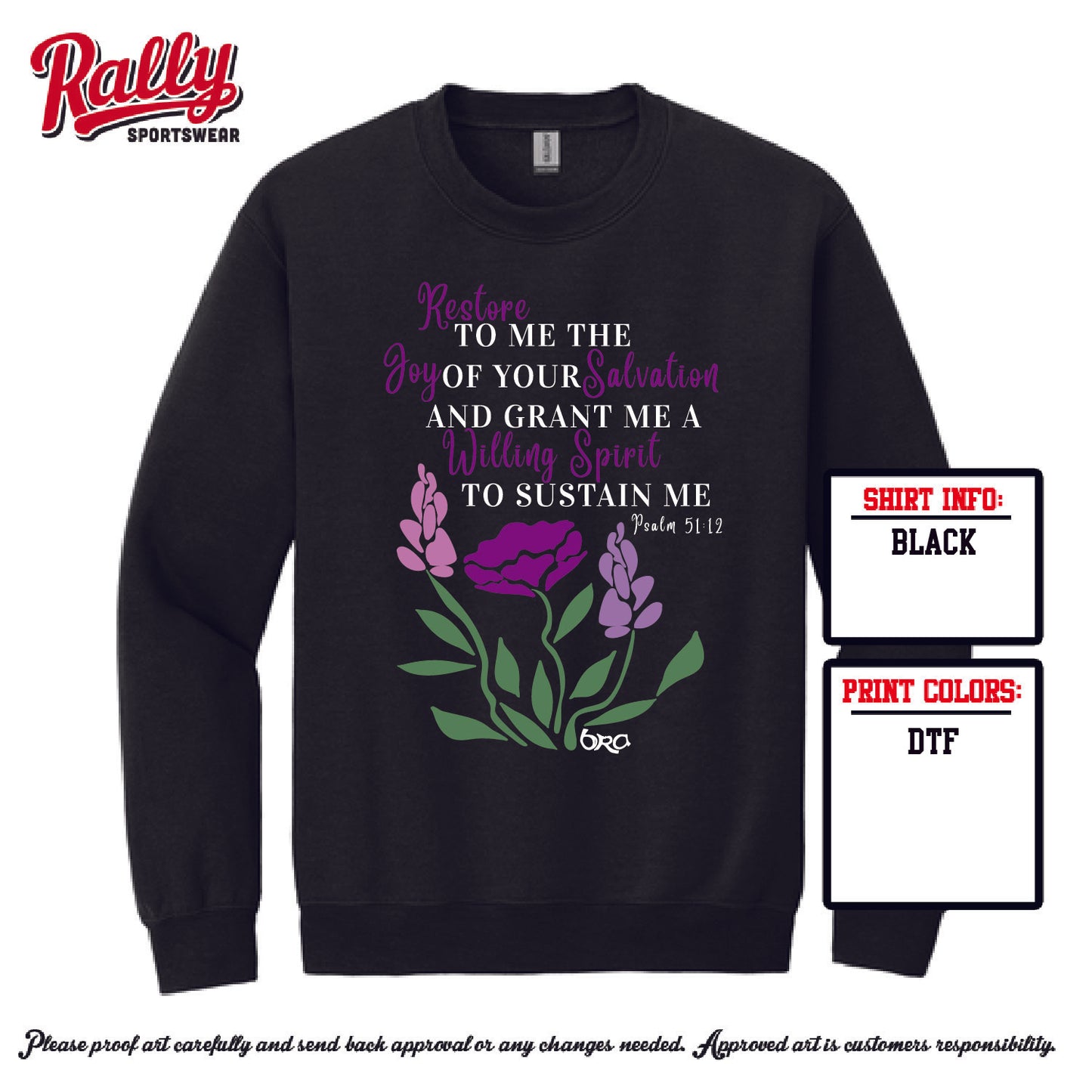 BRA25 - Psalm 51:12 (Various Colors and Styles)