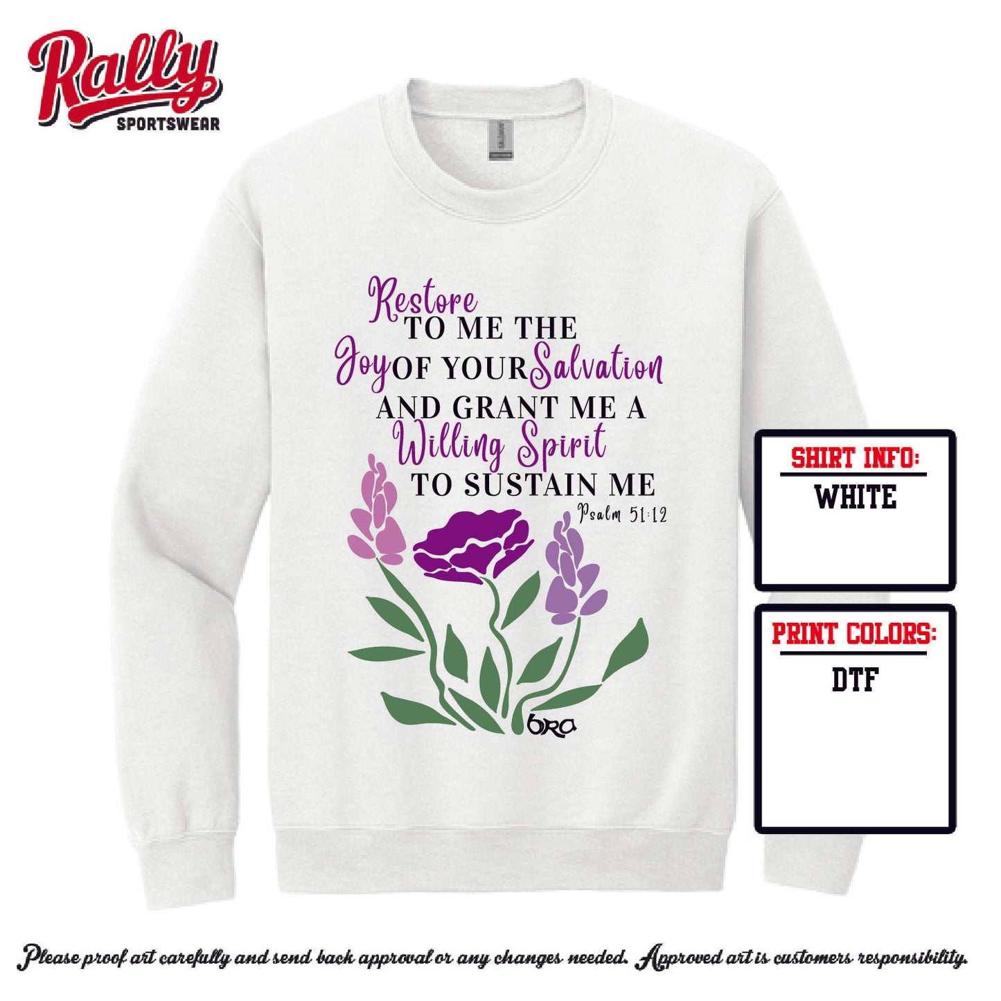 BRA25 - Psalm 51:12 (Various Colors and Styles)