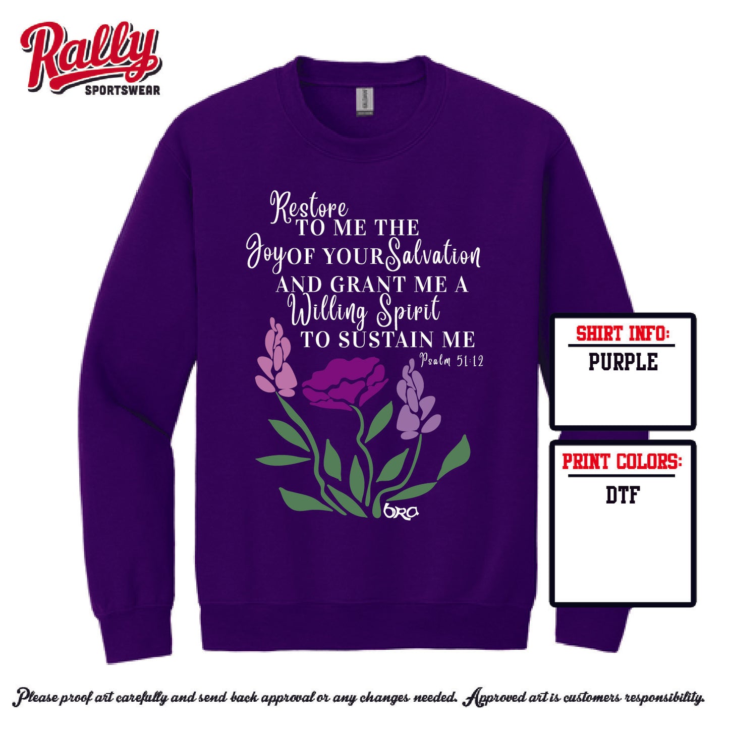 BRA25 - Psalm 51:12 (Various Colors and Styles)
