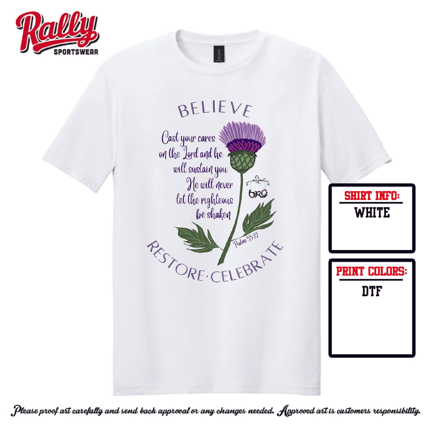 BRA25 - Psalm 55:22 (Various Colors and Styles)
