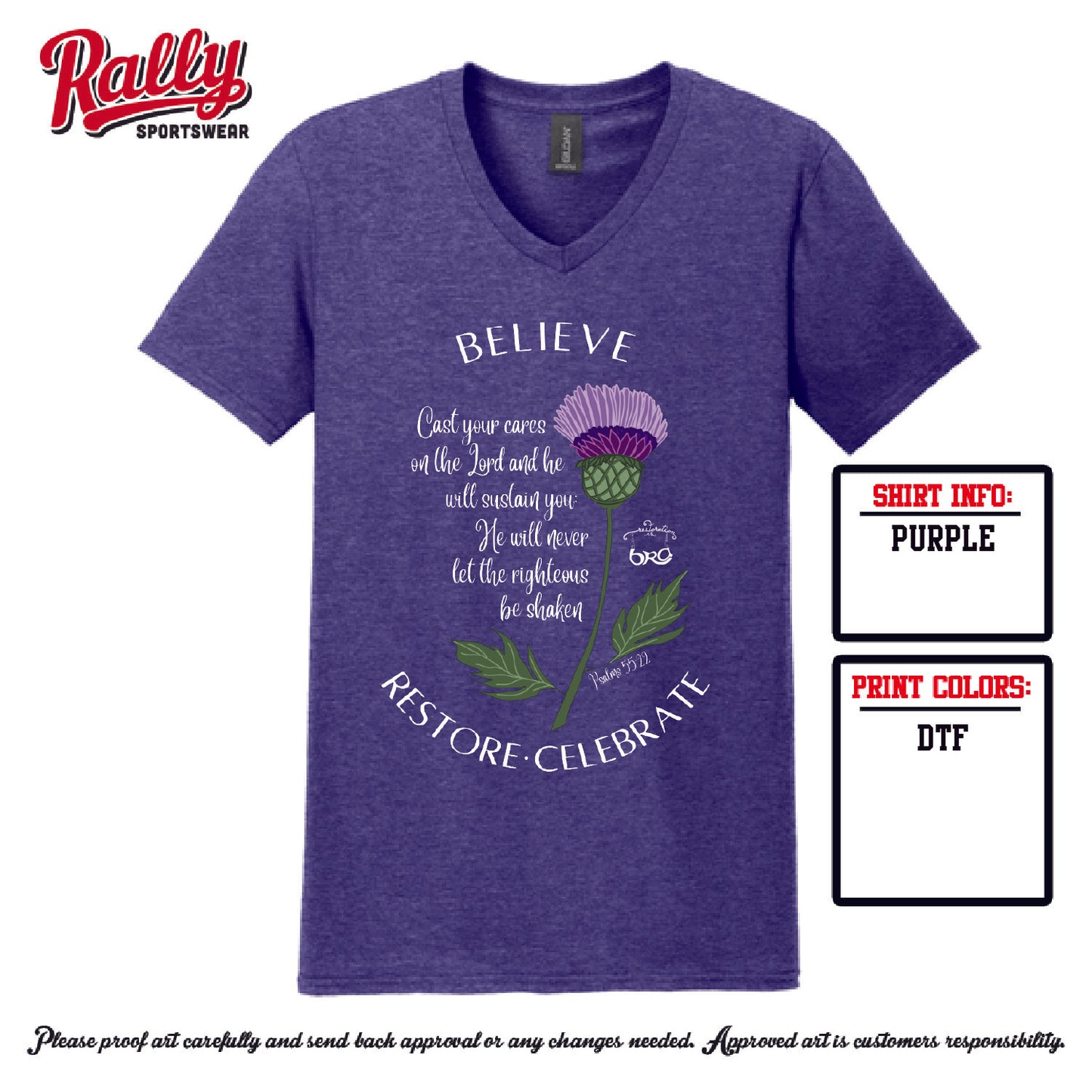 BRA25 - Psalm 55:22 (Various Colors and Styles)