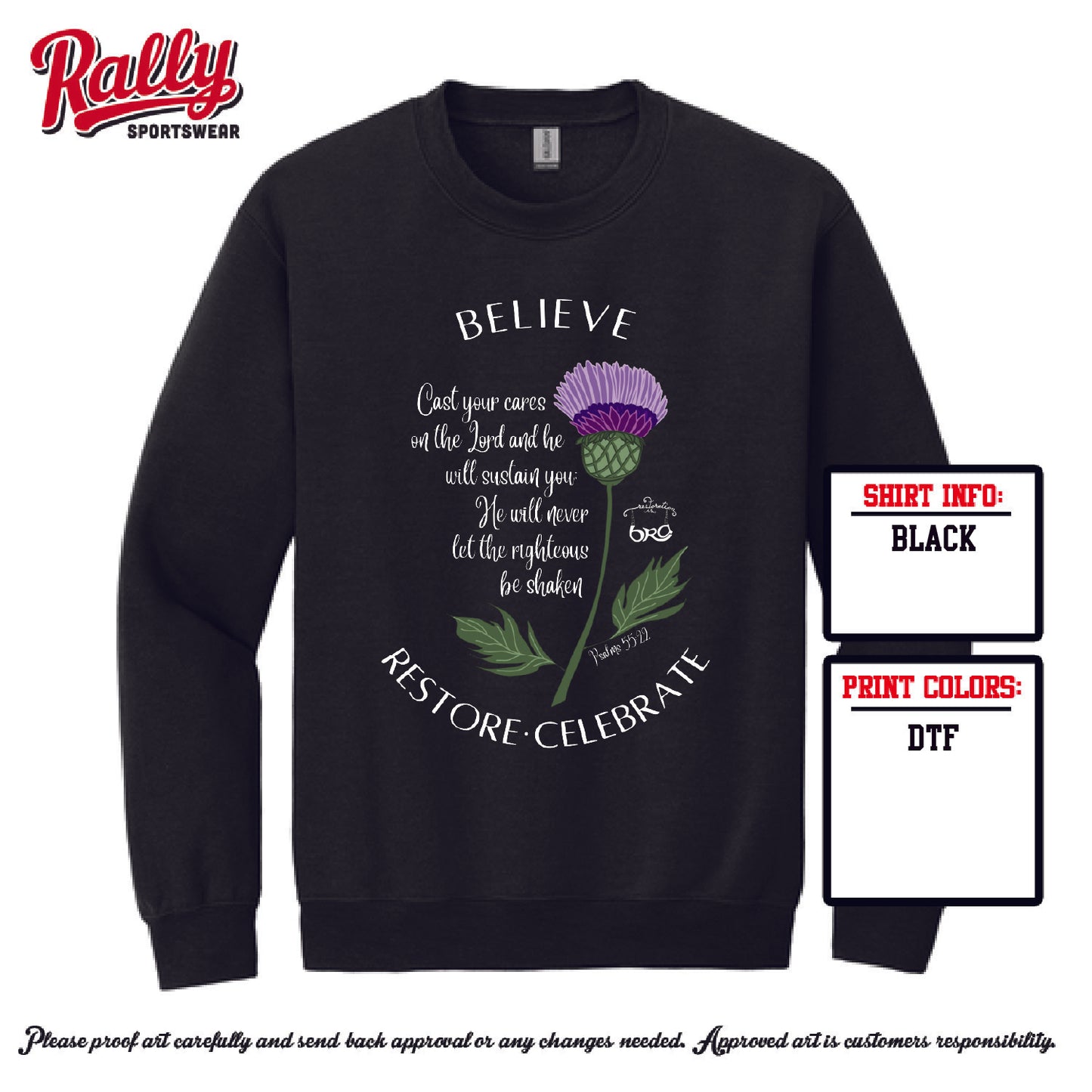 BRA25 - Psalm 55:22 (Various Colors and Styles)