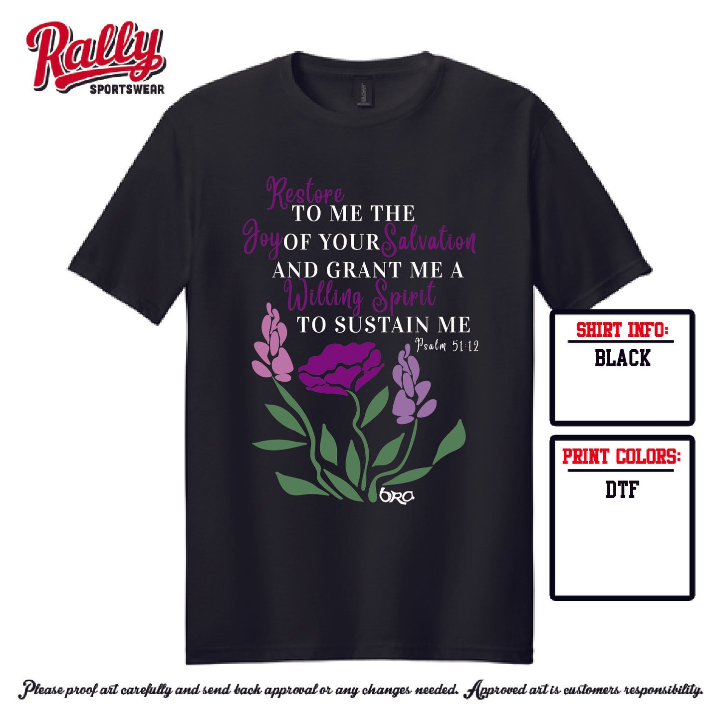 BRA25 - Psalm 51:12 (Various Colors and Styles)