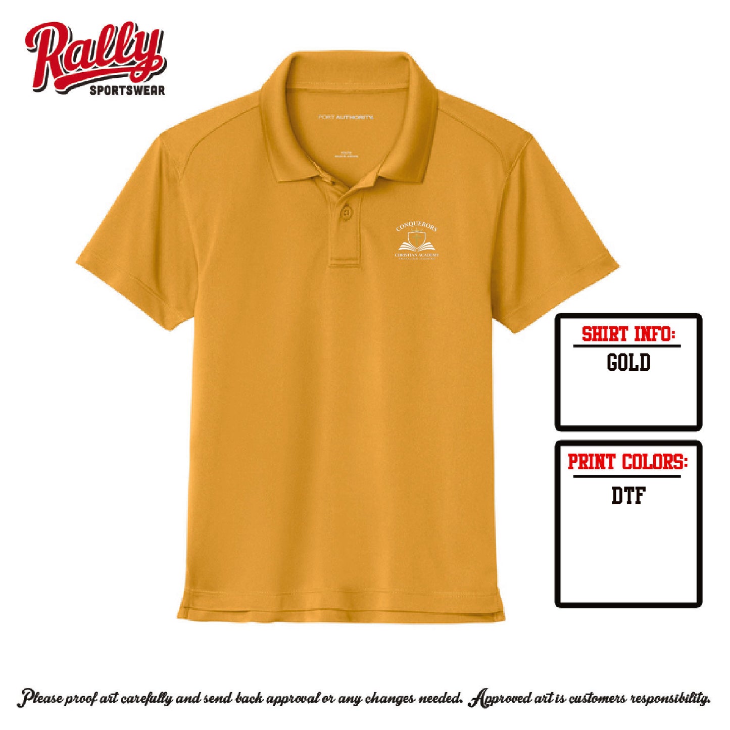 CONQ26 - Conquerors Polo - Gold