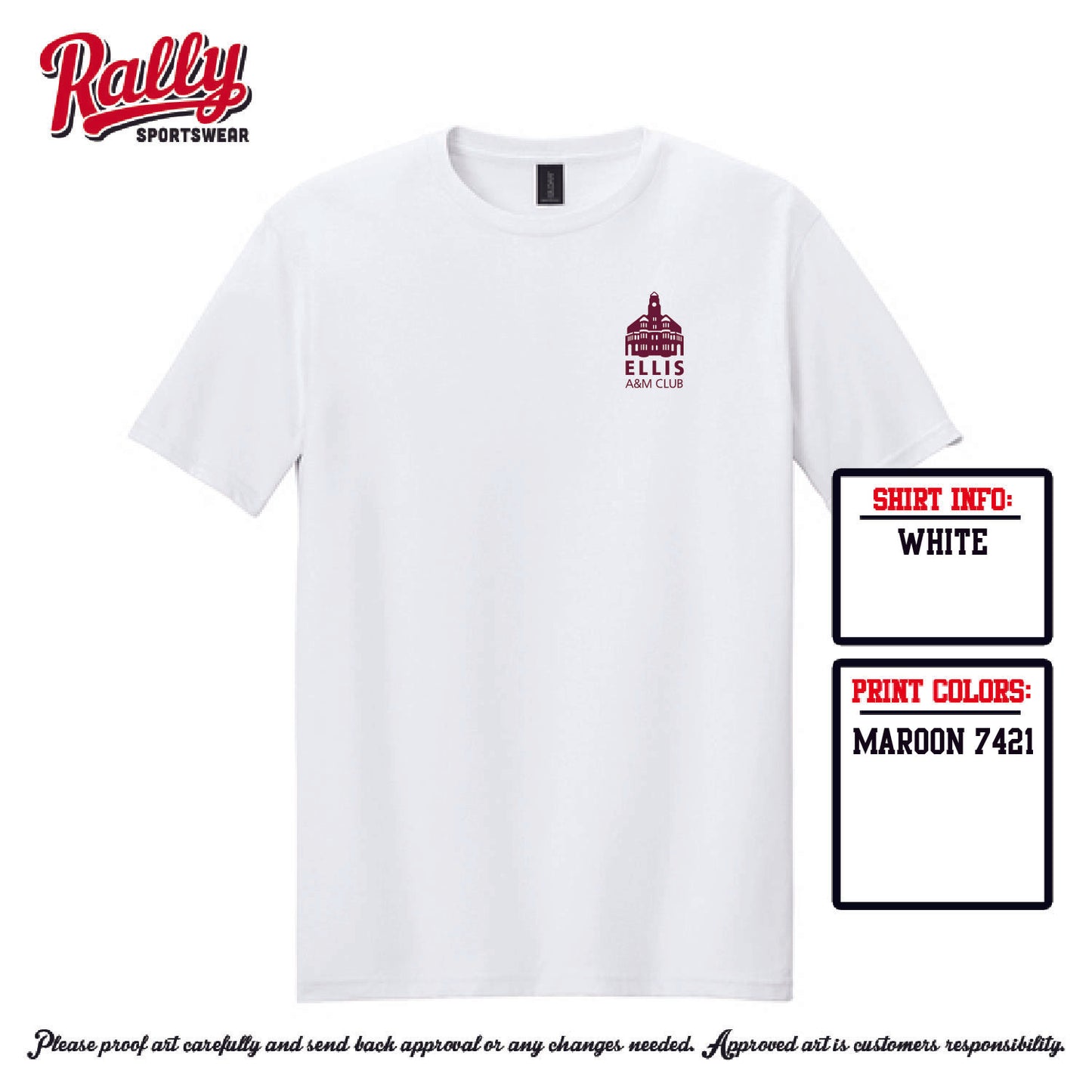 EAMC25 - Ellis A&M Club - White SS Tee