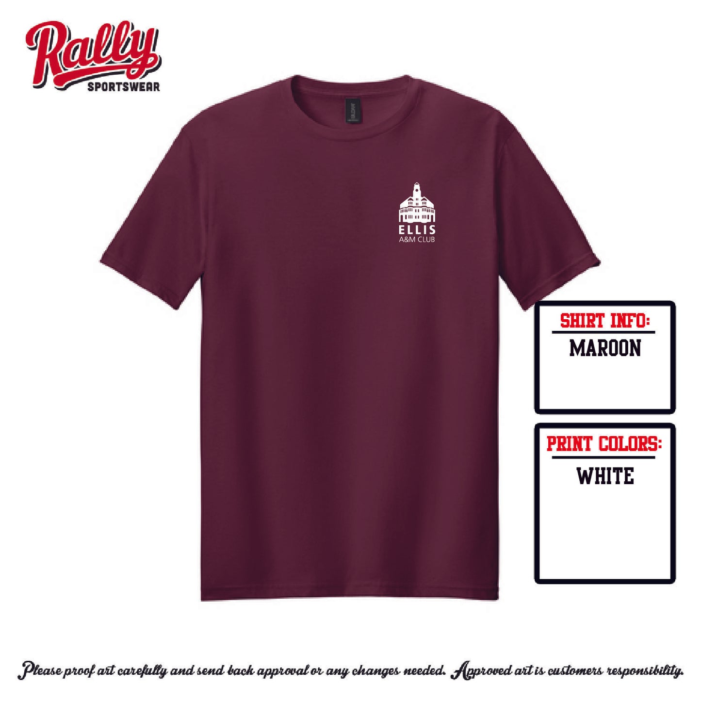 EAMC25 - Ellis A&M Club - Maroon SS Tee