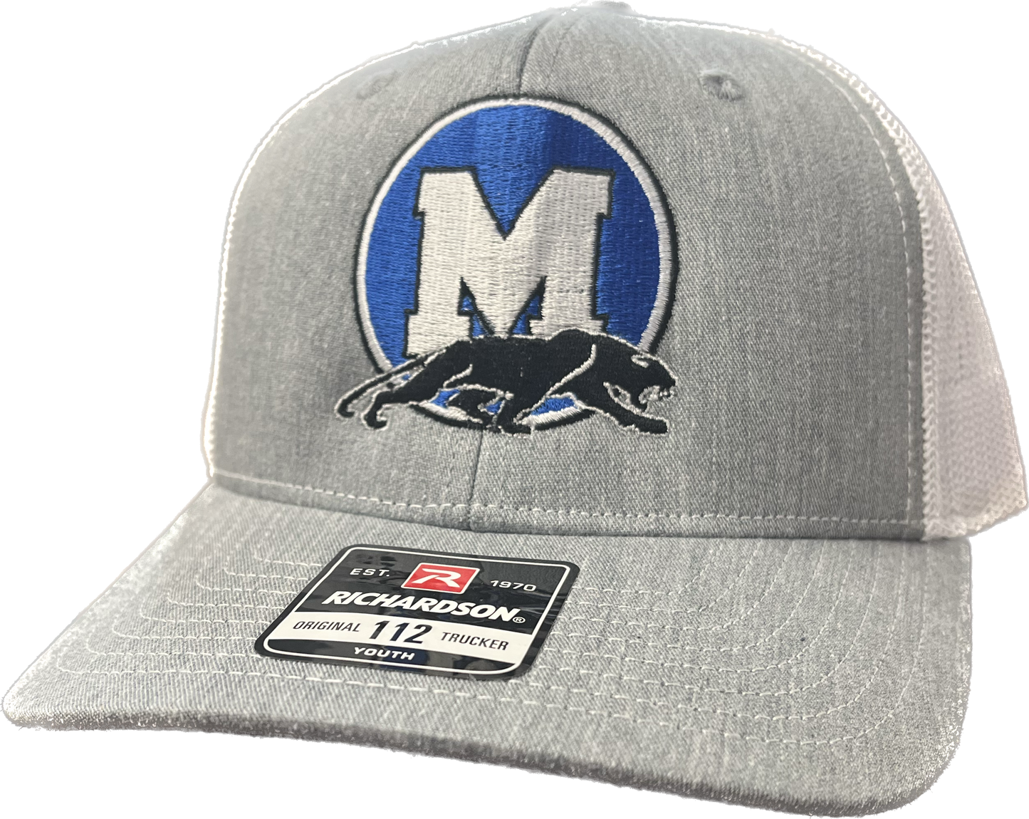 Grey and White Midlothian Snapback hat