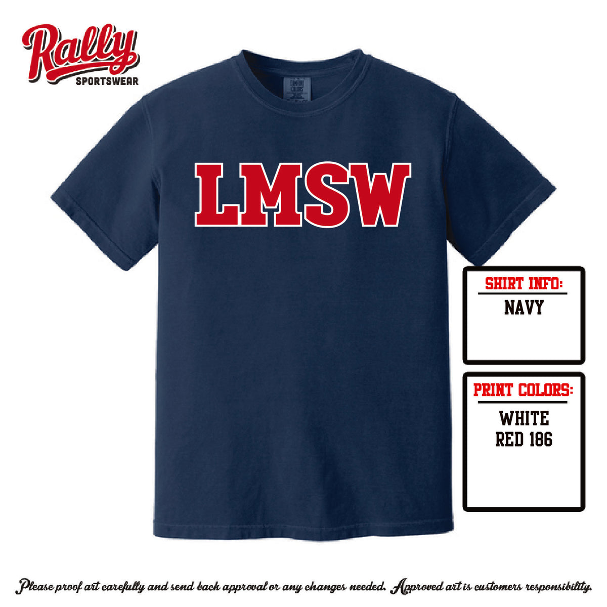 LMSW26 - LMSW Navy SS Tee (Various Material)