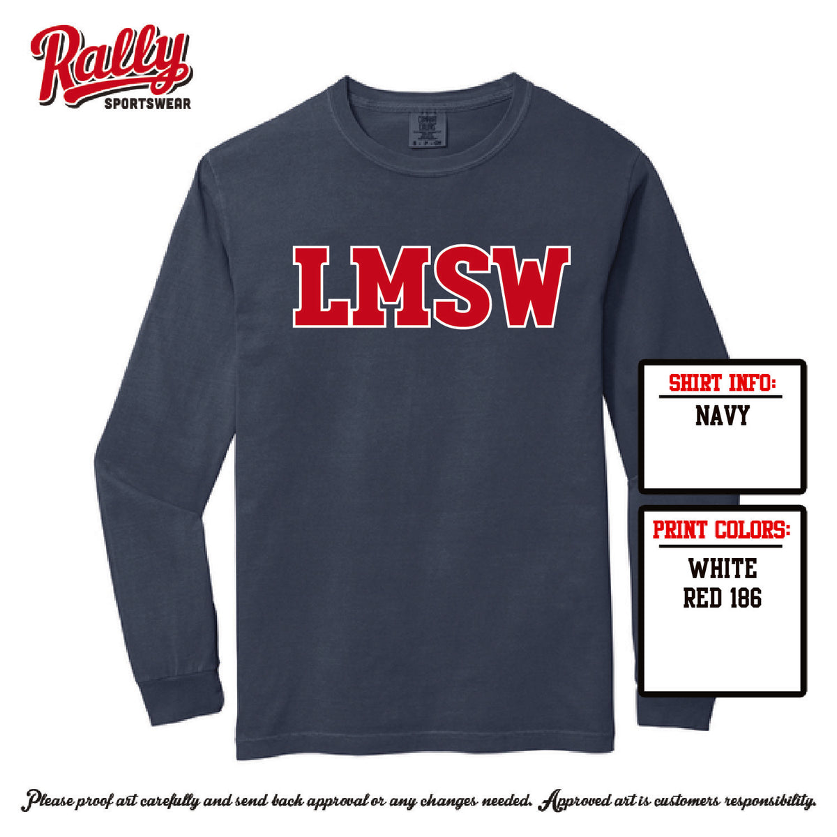 LMSW26 - LMSW Navy LS Comfort Color