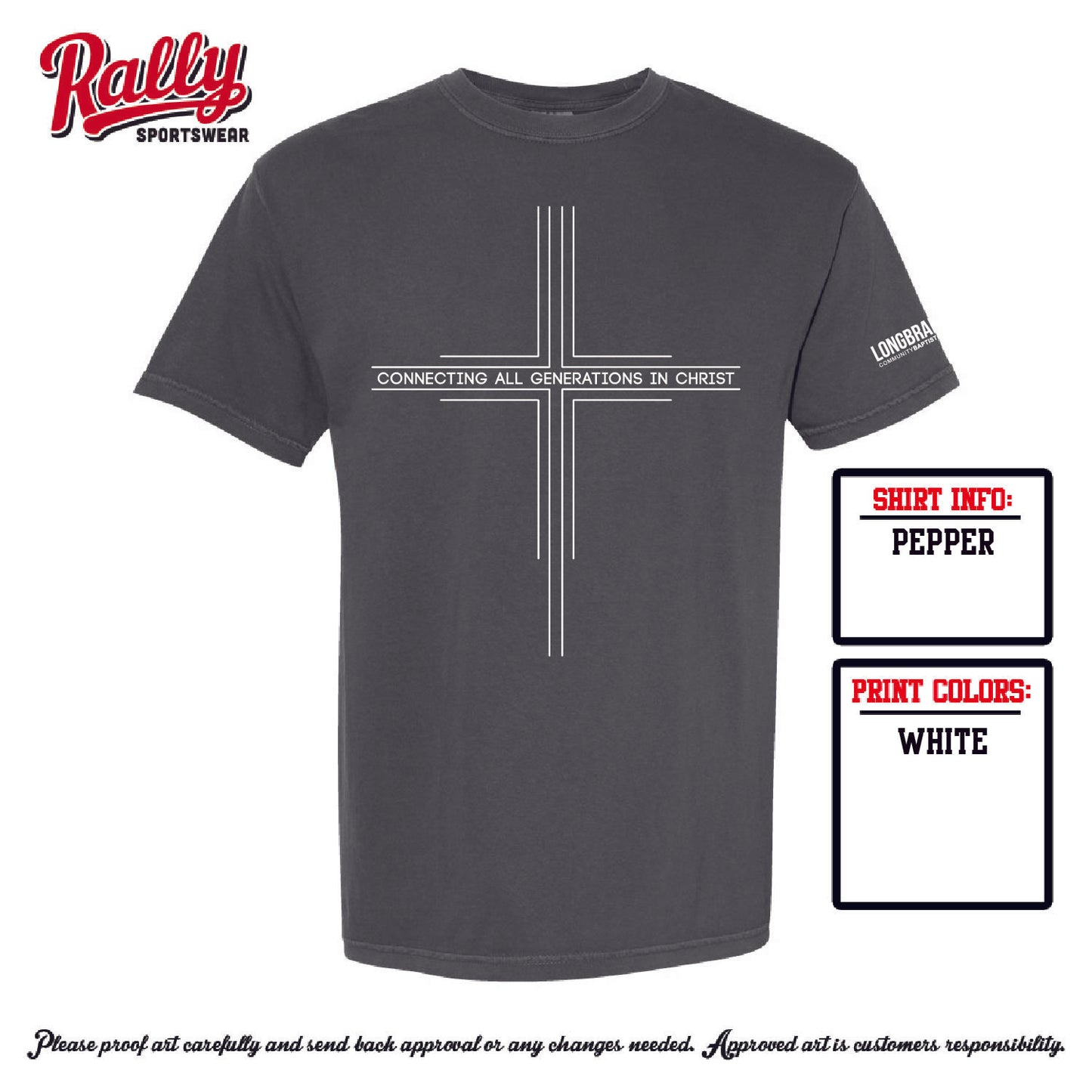 LCBC25 - Generations Tee - Grey Comfort Color SS