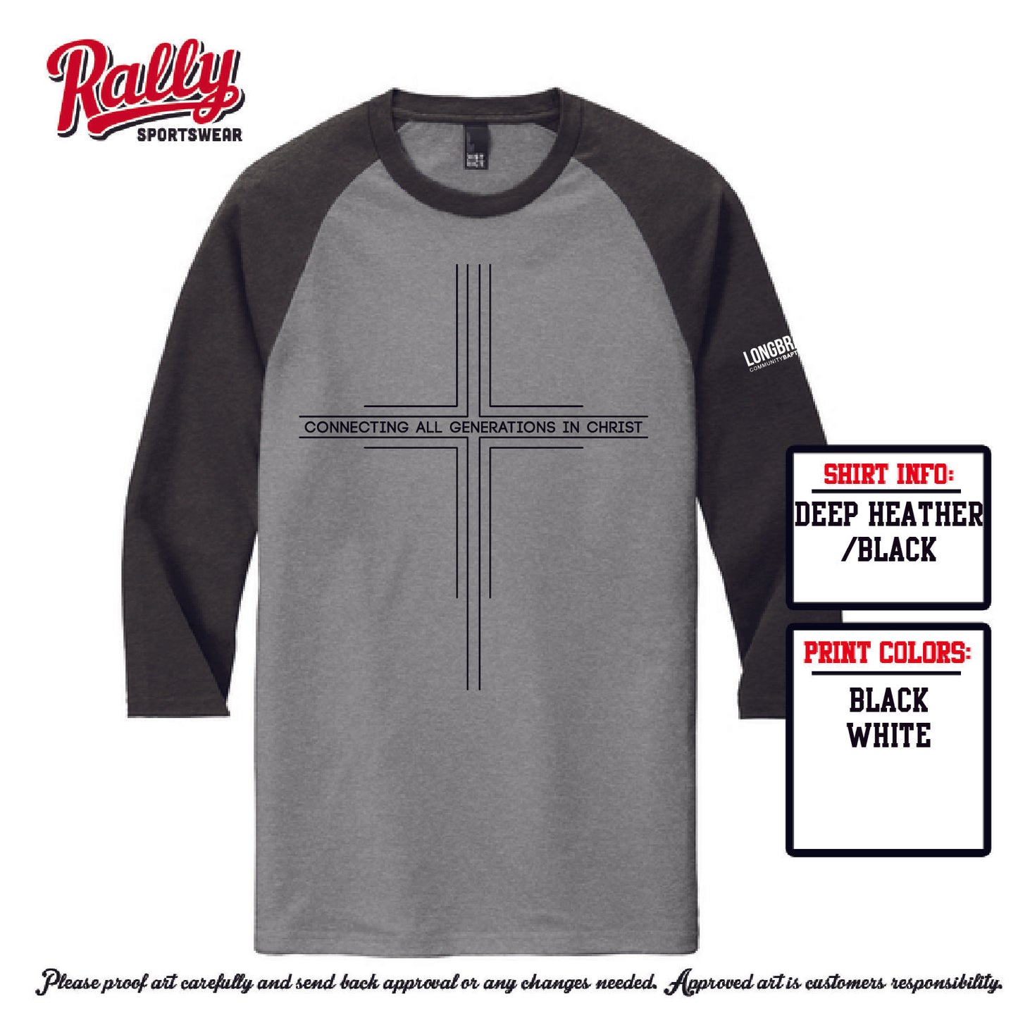 LCBC25 - Generations Tee - Raglan 3/4 Tee