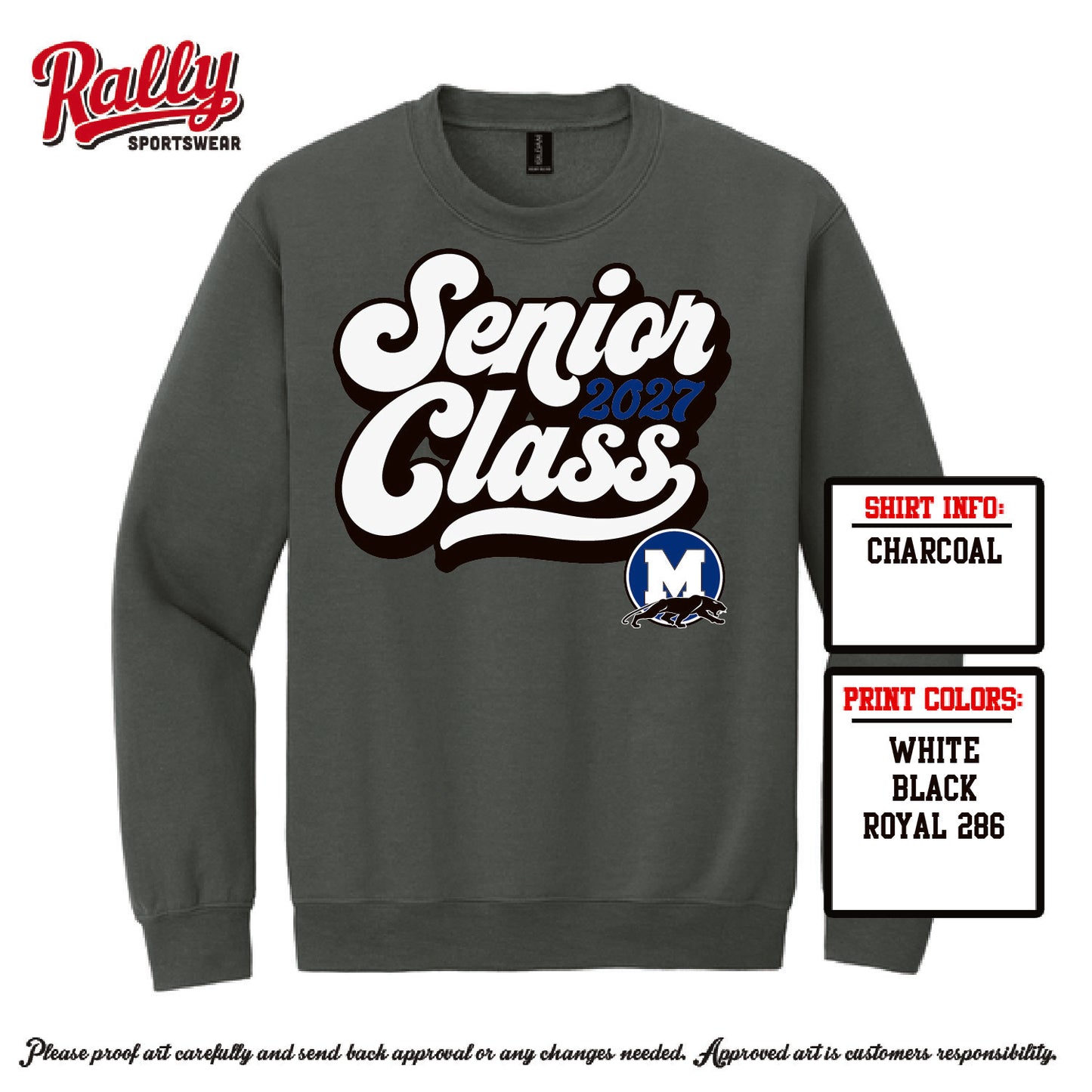 MHSPG26 - Seniors 2027 Sweatshirt - Charcoal