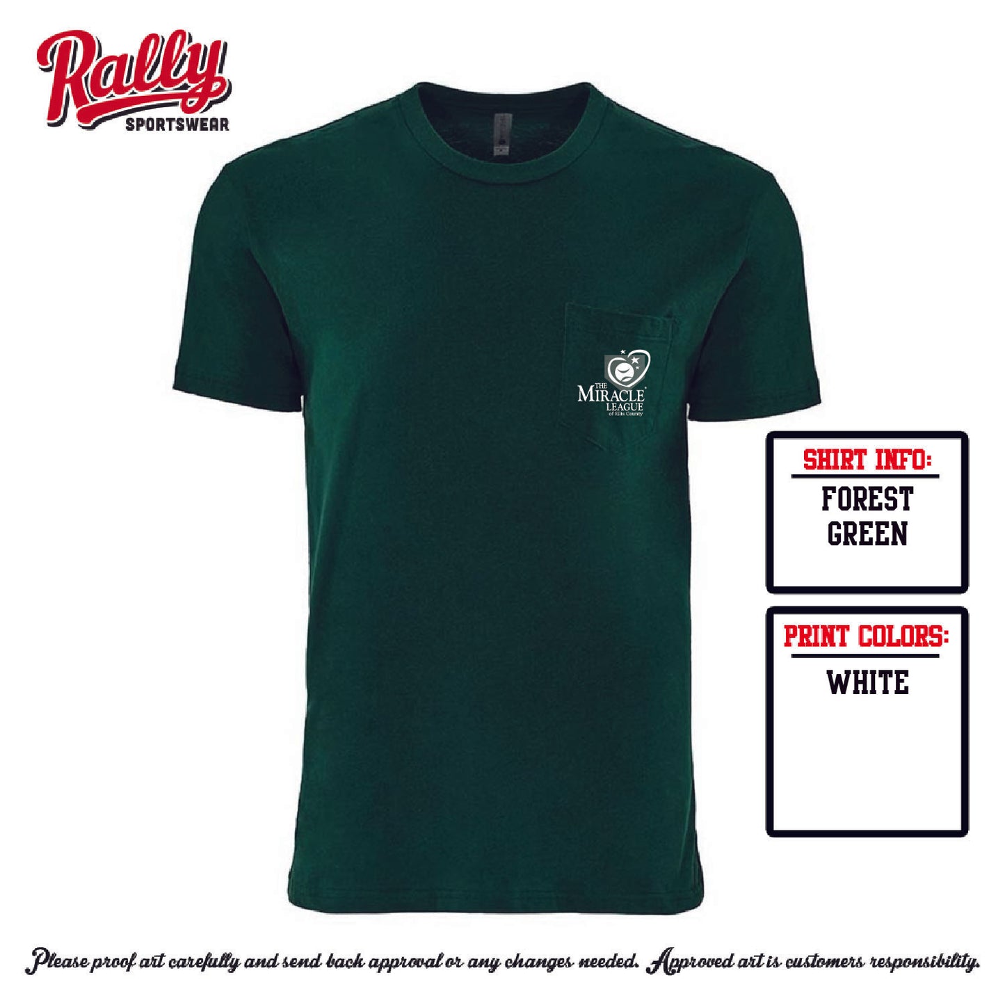 MLEC25 - Miracle League Pocket Tee - Green