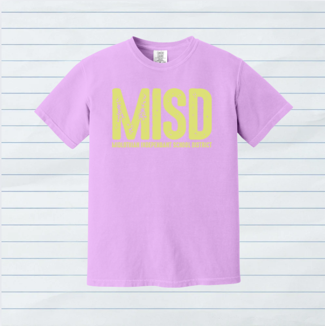 Yellow MISD Bright Distressed