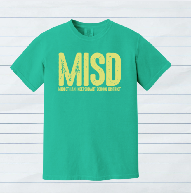 Yellow MISD Bright Distressed