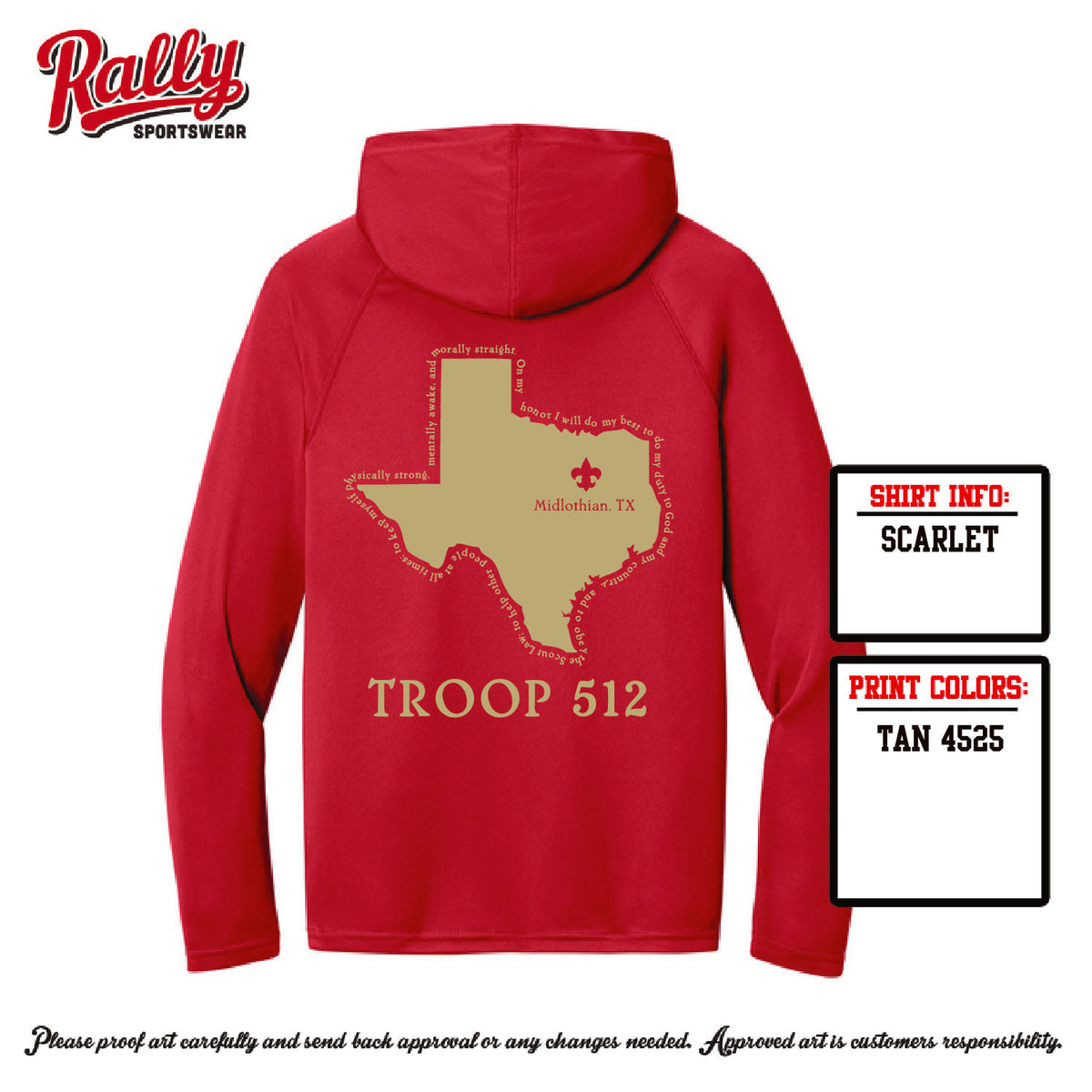 BSA512 - Troop 512 Performance Hoodie (Various Colors)