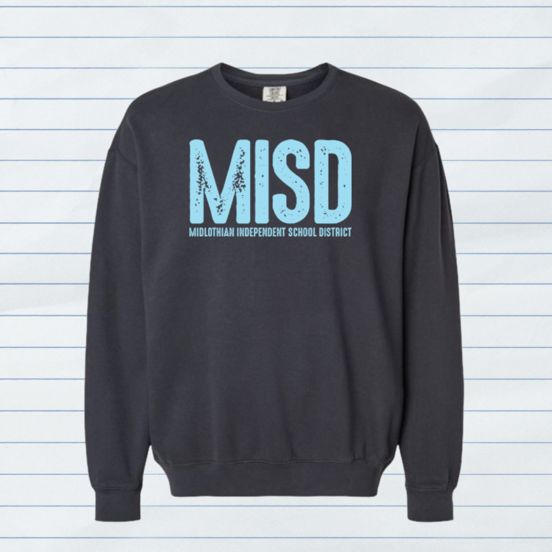 Light Blue MISD Bright Distressed