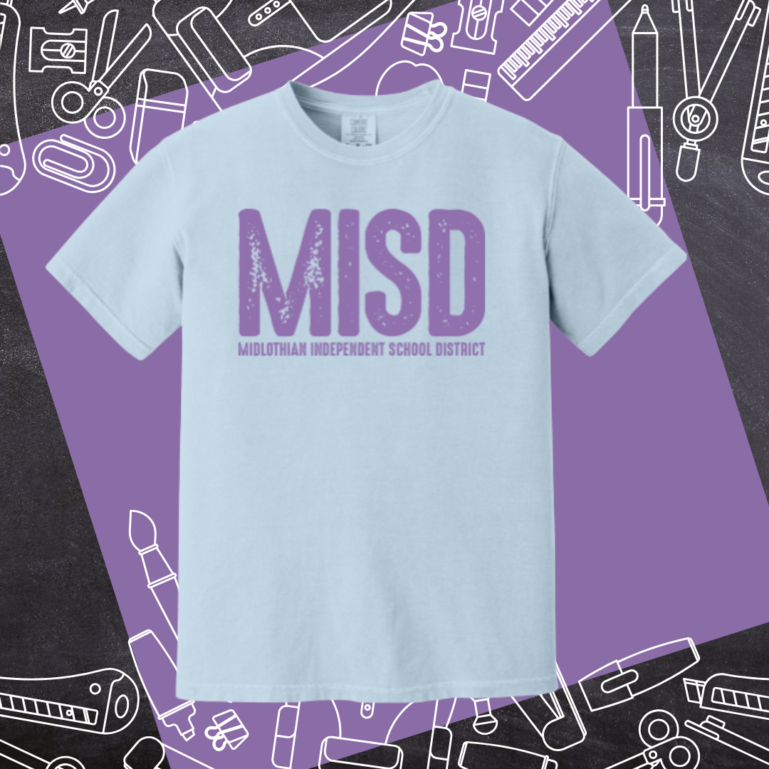 Purple MISD Bright Distressed