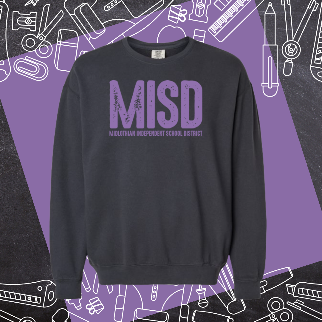 Purple MISD Bright Distressed