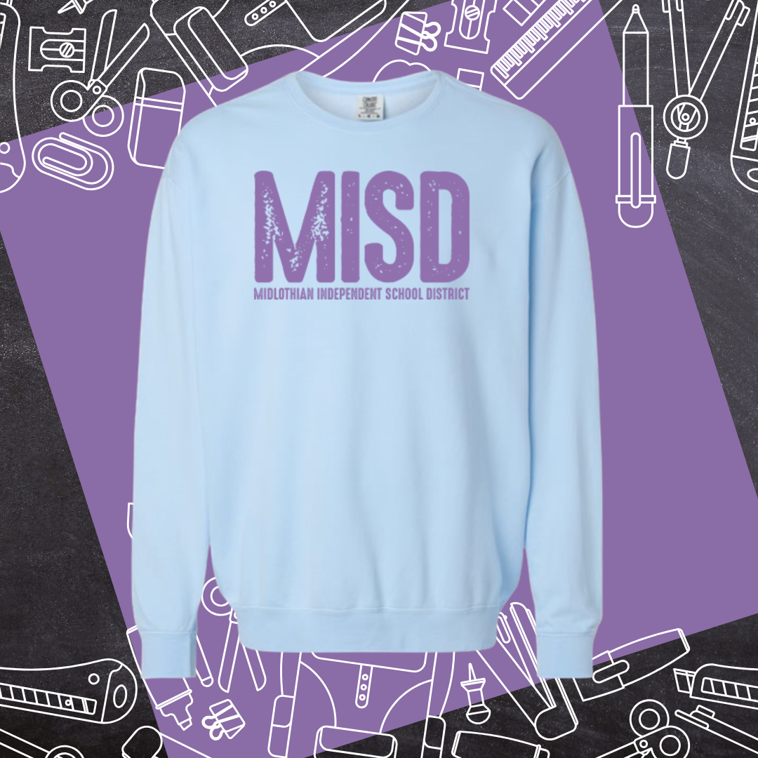 Purple MISD Bright Distressed