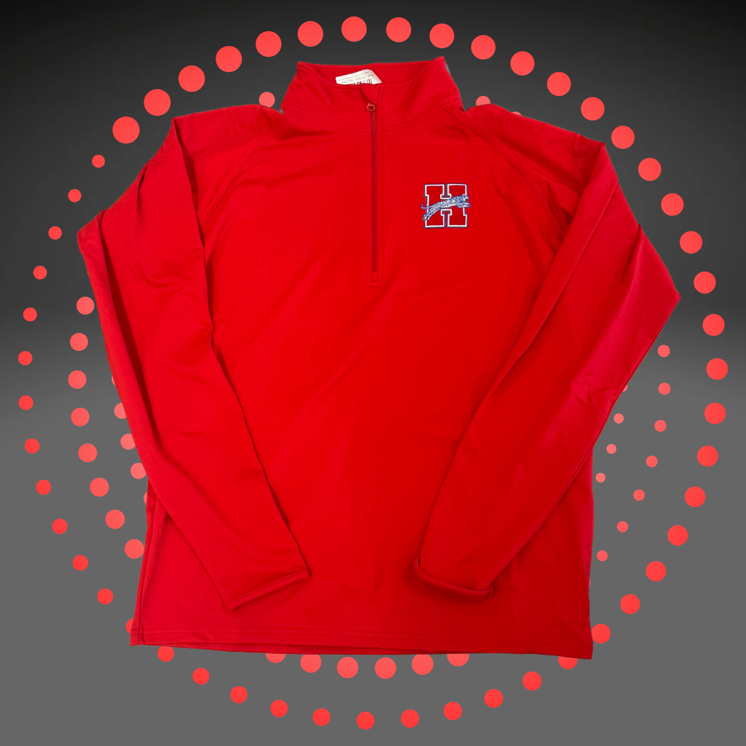 Red Heritage 1/4 zip Embroidered Pullover