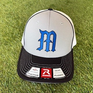 Panther Baseball M Grey/Black and White Hat Fitted
