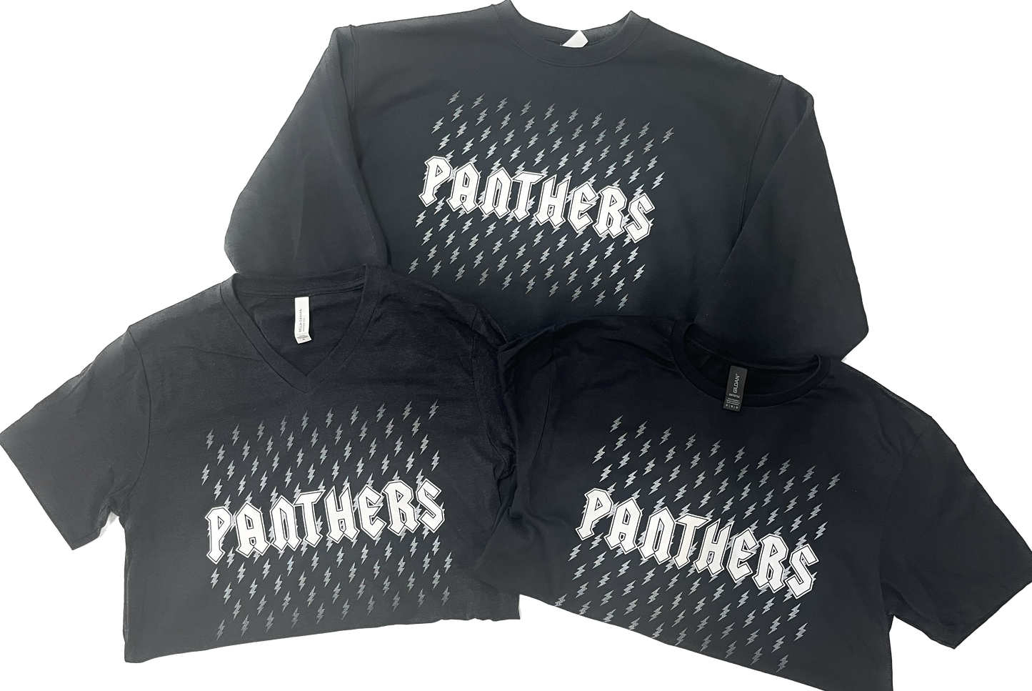 Panthers Fall Lightning Bolt Black