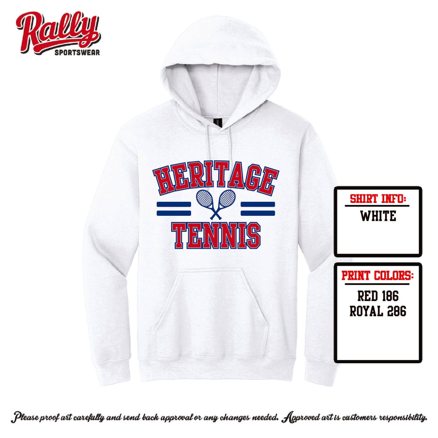HHSTS26 - SPIRIT DESIGN RACKETS on WHITE