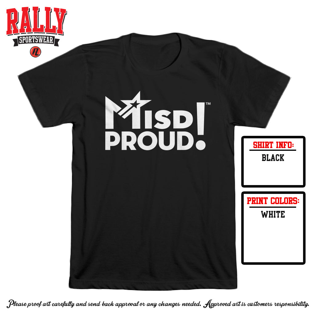 MISD Proud Black/White Tees