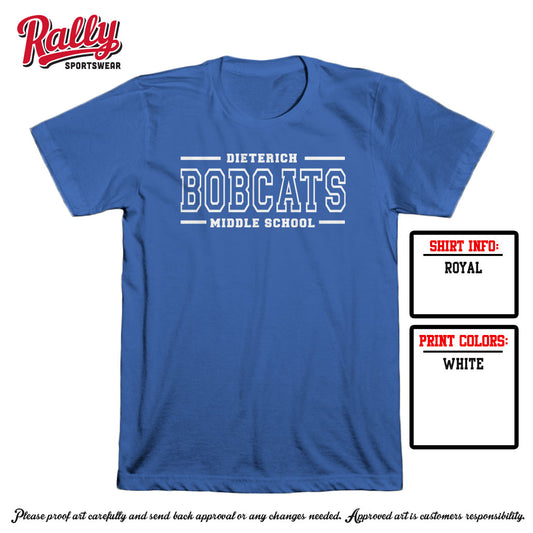 Dieterich Bobcats Outline Tee