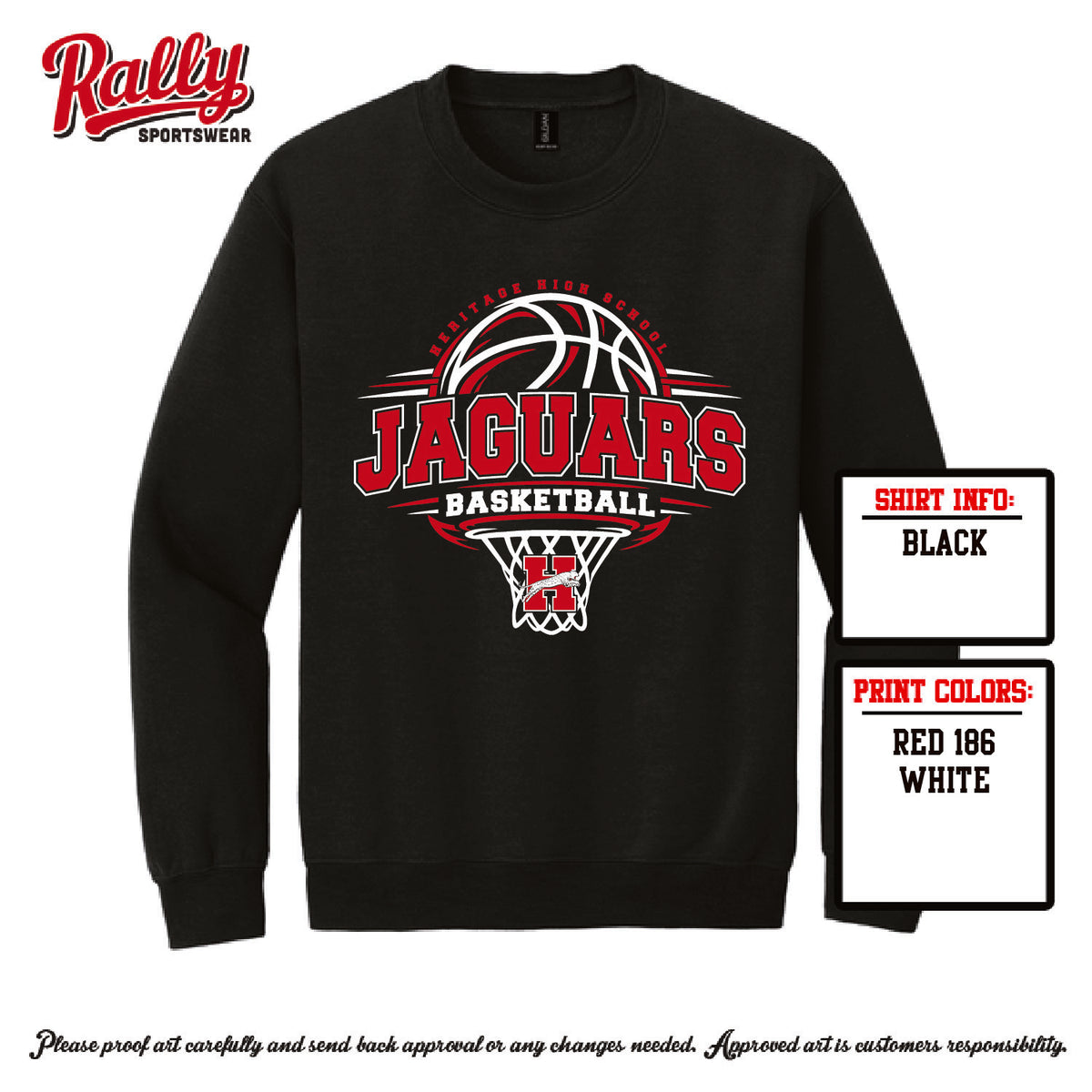 HHSBBB26 - Jaguars Basketball Hoop