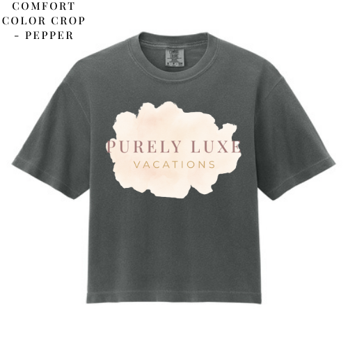PLV - Purely Luxe Watercolor Crop Comfort Colors (Various Colors)