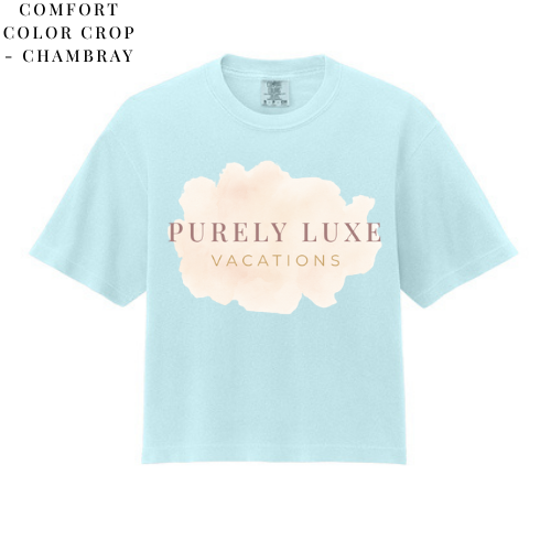 PLV - Purely Luxe Watercolor Crop Comfort Colors (Various Colors)