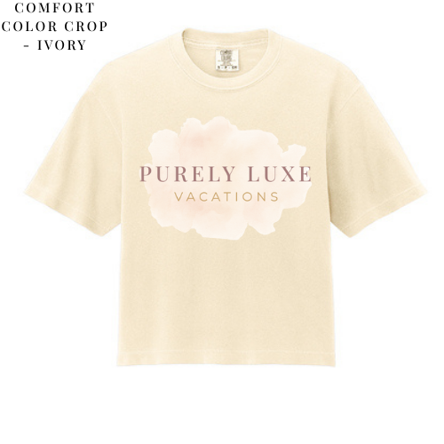 PLV - Purely Luxe Watercolor Crop Comfort Colors (Various Colors)
