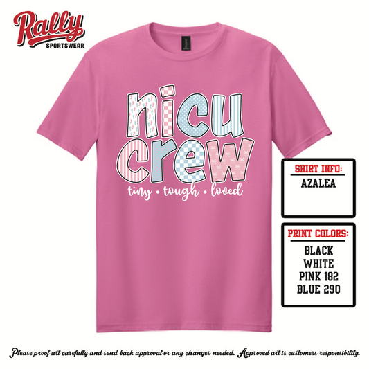 NICUCREW - SS Pink Tee