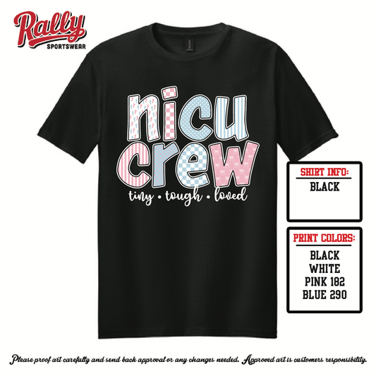 NICUCREW - SS Black Tee