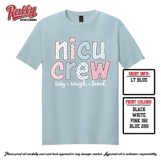 NICUCREW - SS Light Blue Tee