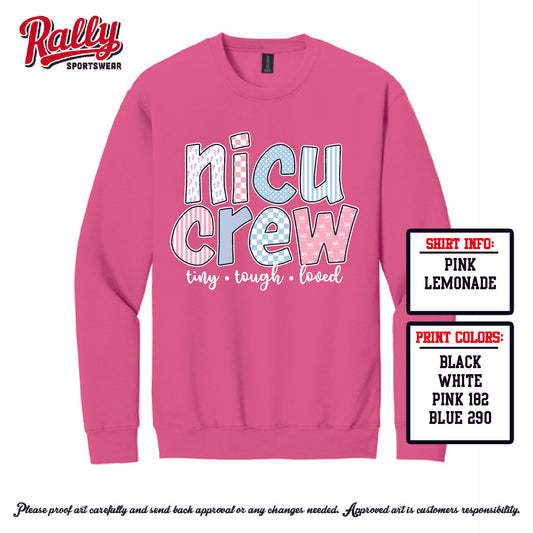 NICUCREW - Pink Crewneck