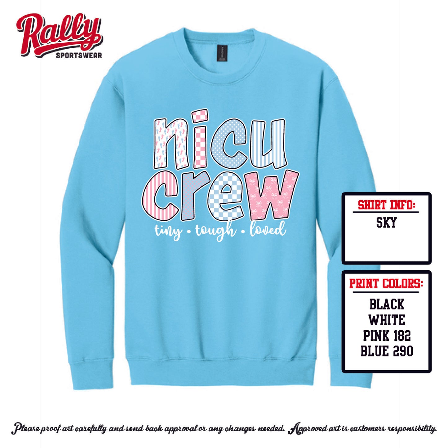 NICUCREW - Sky Blue Crewneck