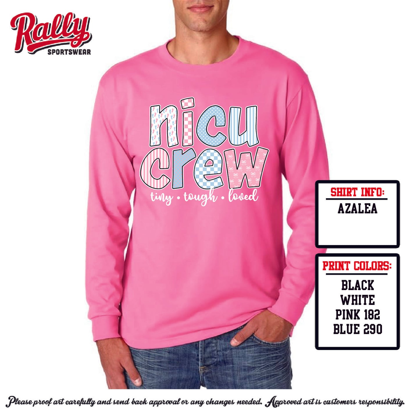 NICUCREW - LS Pink Tee